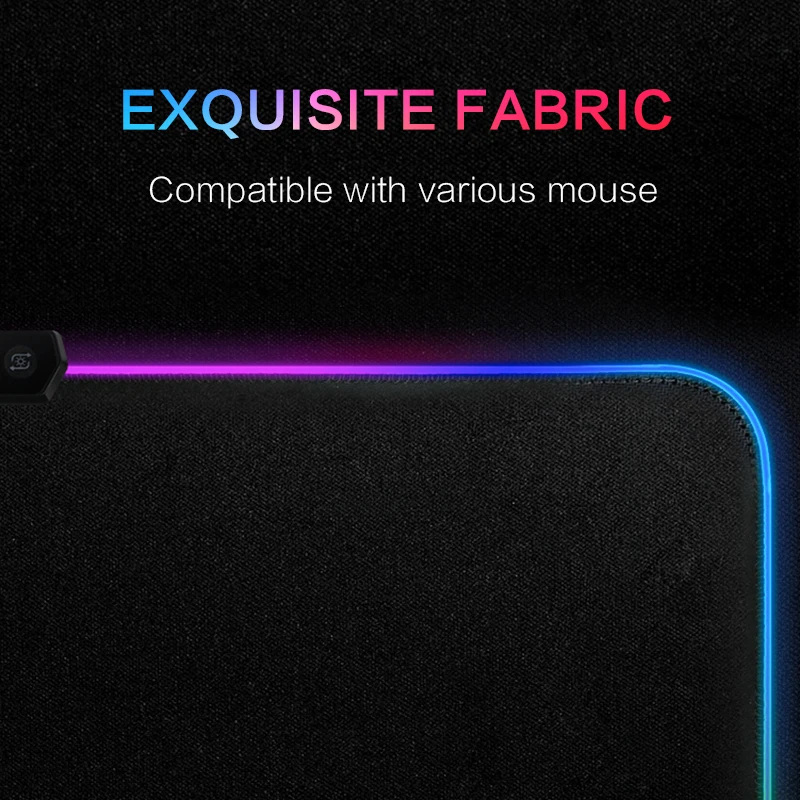 RGB светодиодный коврик для мыши большой коврик для мыши USB Проводное освещение игровой геймер Коврик для мыши Клавиатура Нескользящая цветная светящаяся для ПК коврик для мыши