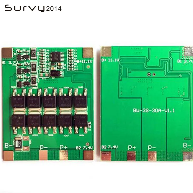 3S 30A 12V 3S BMS 4A 8A 10A 20A Защитная плата для литиевого зарядного устройства модуль 18650 Lipo литий-ионная батарея для зарядки аккумулятора BMS - Цвет: 3S 30A 12V