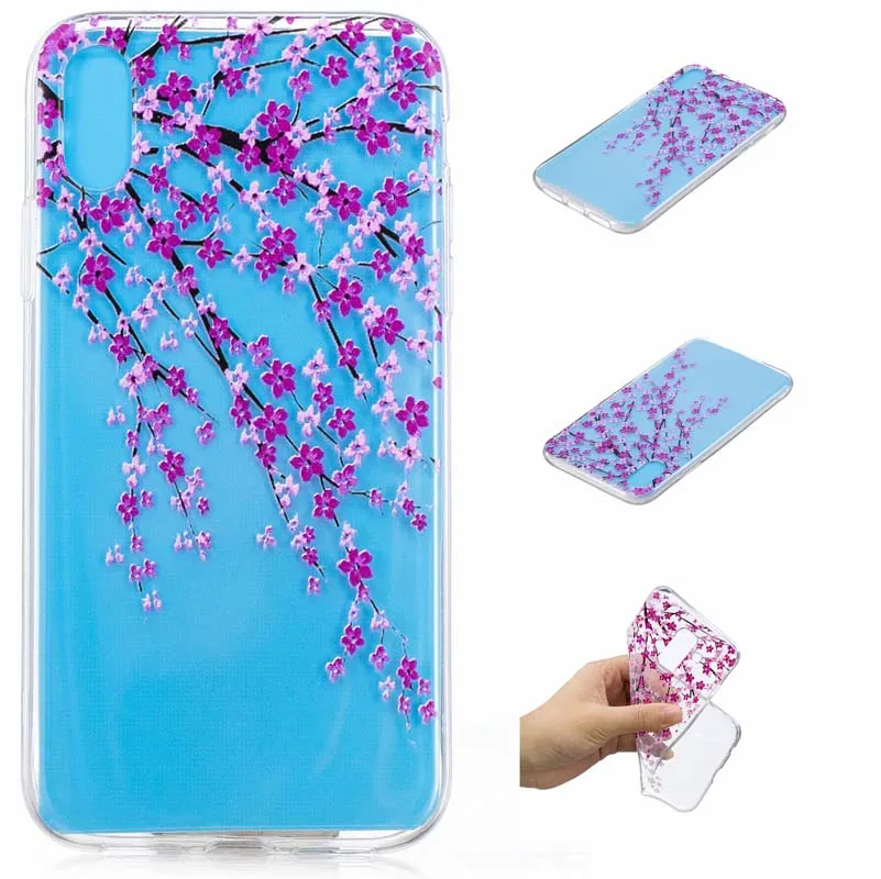 Case For iPhone XR Phone Protective Cases Cartoon Soft Transparent Silicone Apple XS Max Back Cover Fundas |