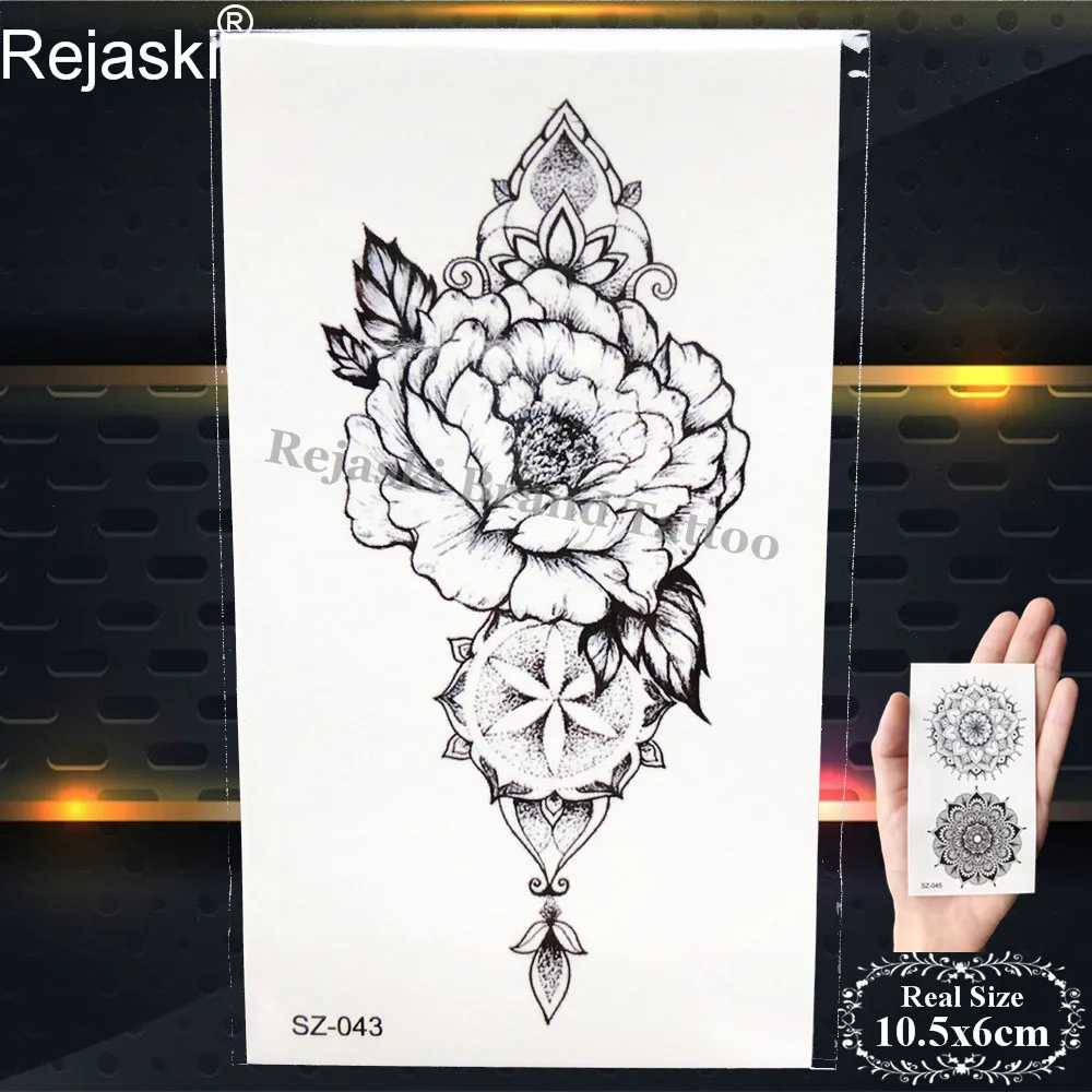 Временная тату Rejaski Henna водостойкие татуировки для женщин и девушек модные