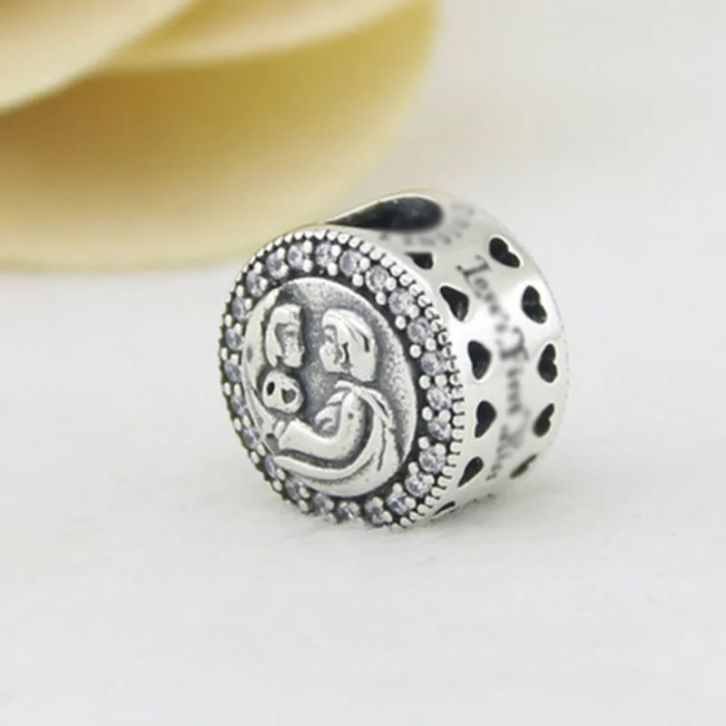 

2018 Newest 925 Sterling Silver Lovers patter Charm Beads Fits Europe Bracelets