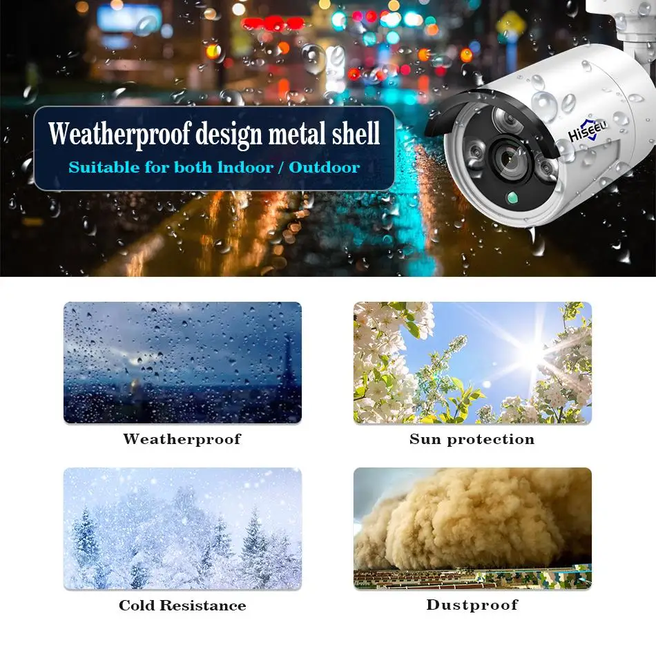 Hiseeu 10 дюймов Displayer 4CH 960 P Беспроводной CCTV Системы NVR IP Камера водонепроницаемый