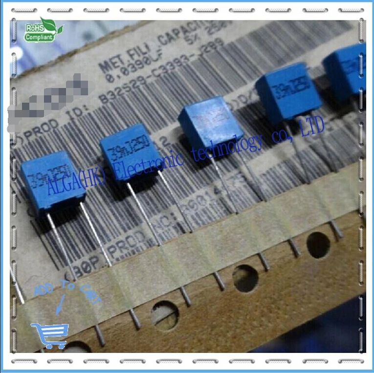 Импортный пленочный конденсатор B32529C3393J 0 039 мкФ и nf 393 5% 250 В p5|capacitor 450v|capacitor 1206capacitor