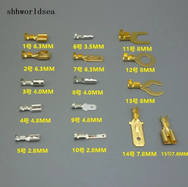 Автомобильные клеммы shhworld 50 шт. 2 8 мм 4 6 3 0 7 15 видов моделей медные|terminal connector|terminator