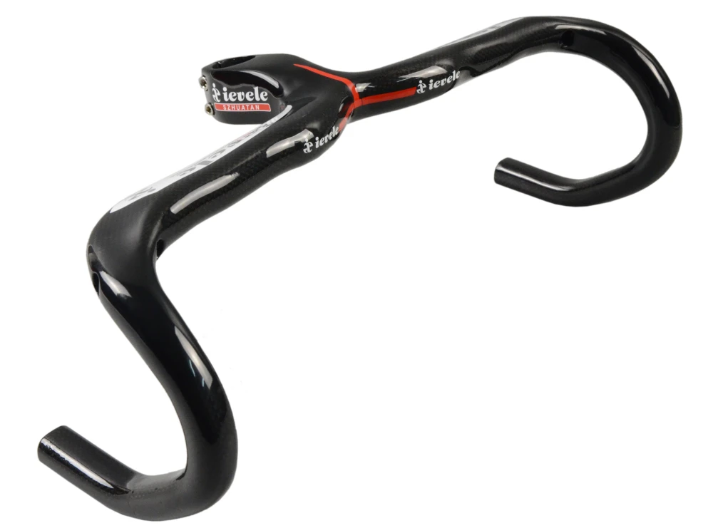 Продажа Ievele полностью углеродное волокно дорожный велосипед Интегрированный руль с 28,6 мм стебель углеродный дорожный руль для велосипеда части