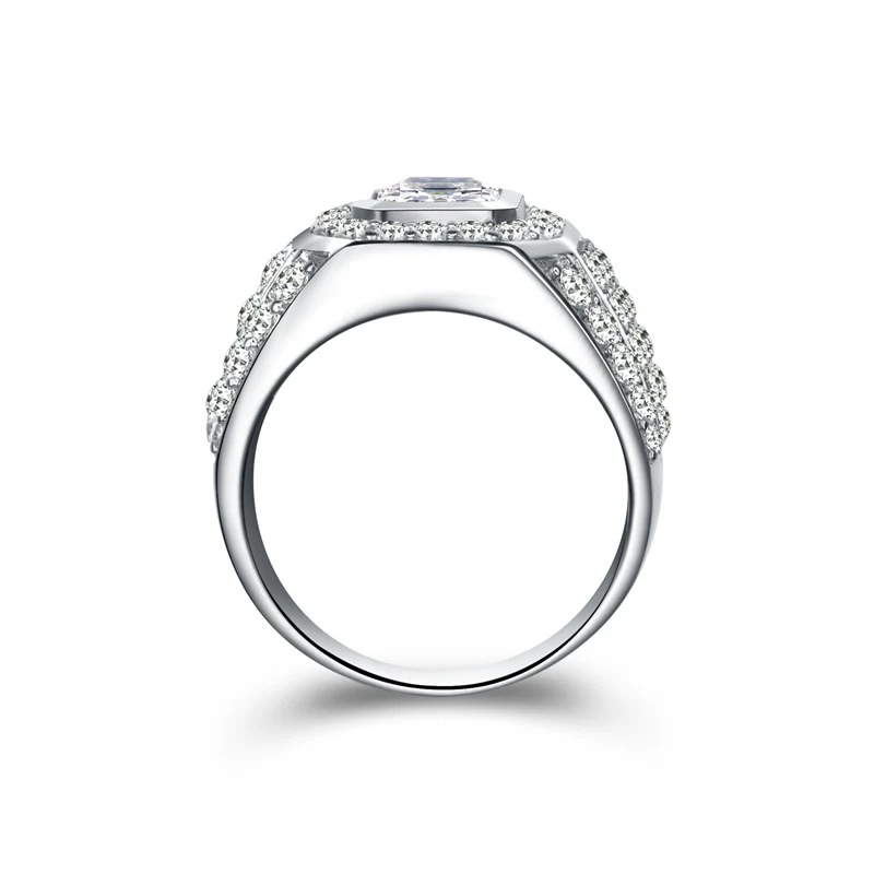 Мужское кольцо из стерлингового серебра 925 пробы с цветными рыбами 2 5 карата