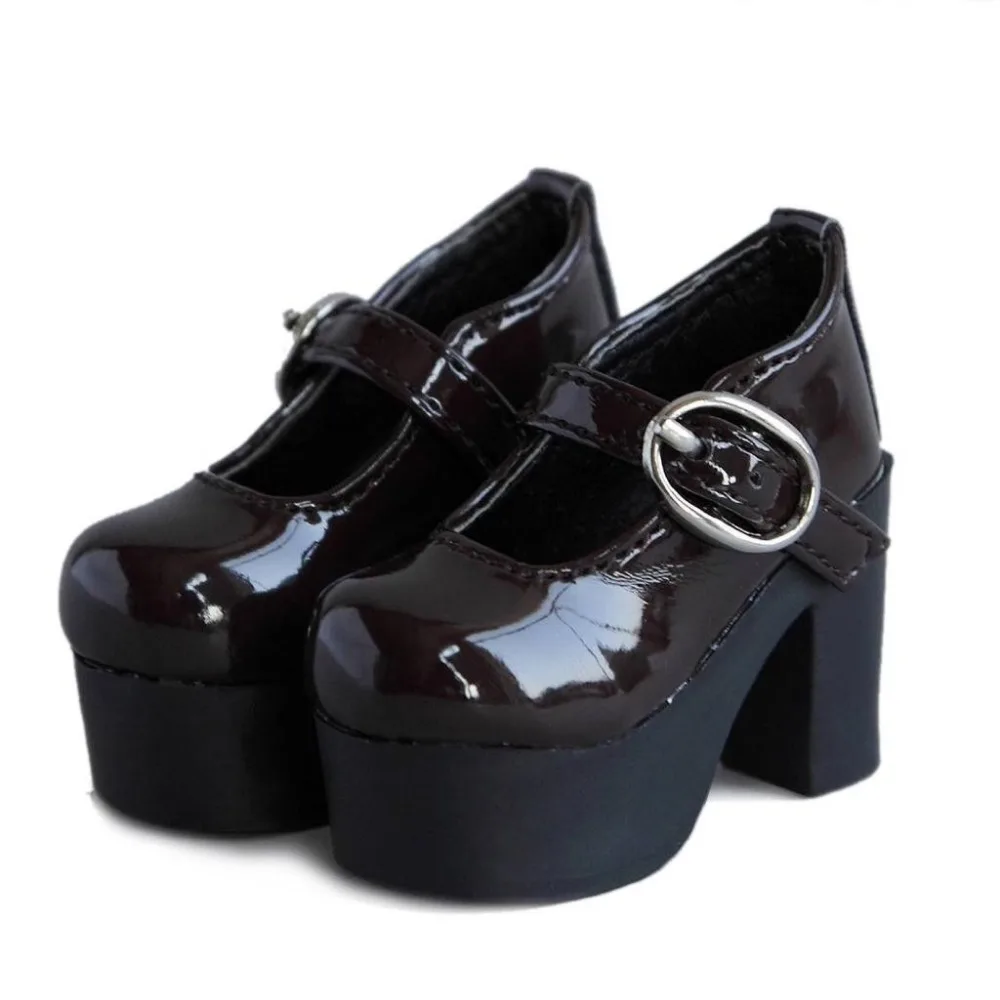 

[wamami] 55# Brown 1/4 MSD BJD Dollfie High Heels Synthetic Leather Shoes