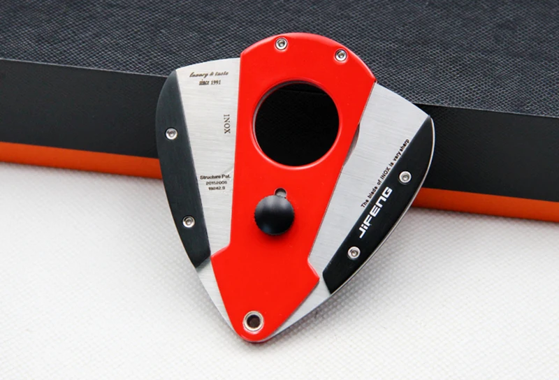Fine Quality JiFENG Cigar Set With Red Color Lighter And Sharp Stainless Steel Blade Scissors Professional Tool | Дом и сад