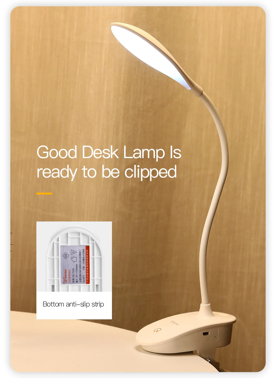 LED Touch Clip Настольная Лампа Чтение Диммер Аккумуляторная USB flexo Светодиодные Настольные Лампы настольная лампа 1200mAh