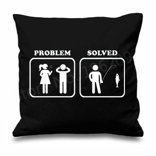 Новинка проблема решается рыбалки чехол для подушки Чехол брак смешно сказать