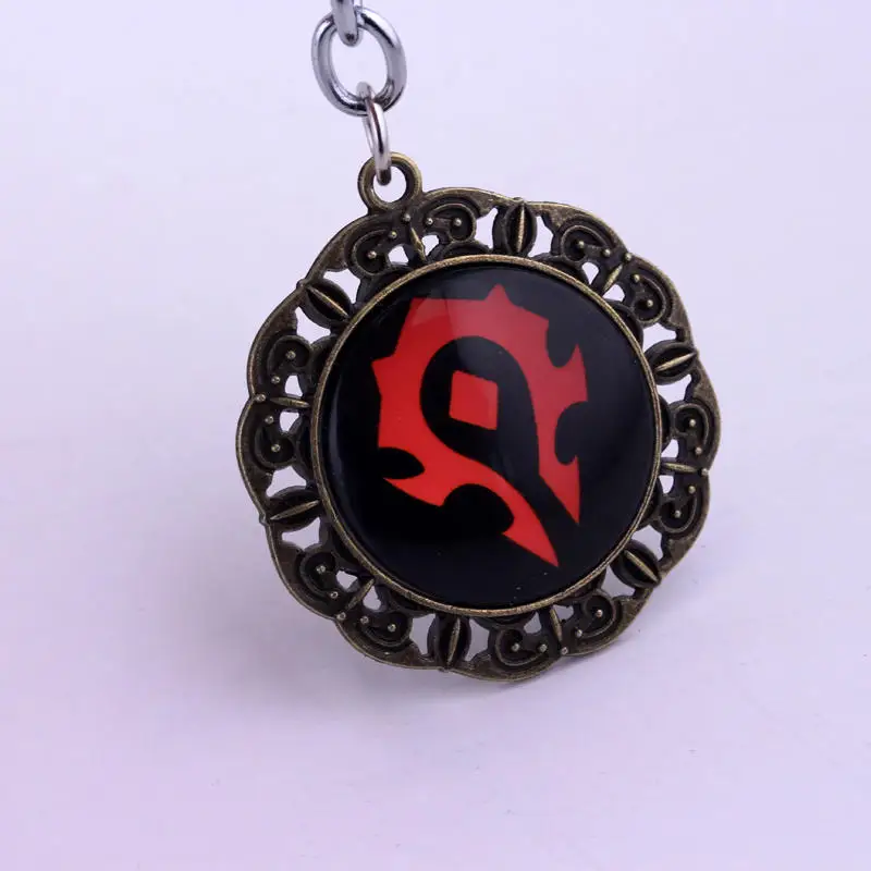 Dongsheng Game Jewelry World of Warcraft WOW Glass брелки из кабошона брелок для ключей мужчин подарки
