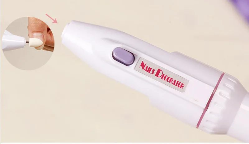 Портативный Батарея мини ногтей бит Электрические сверлильный станок Маникюр