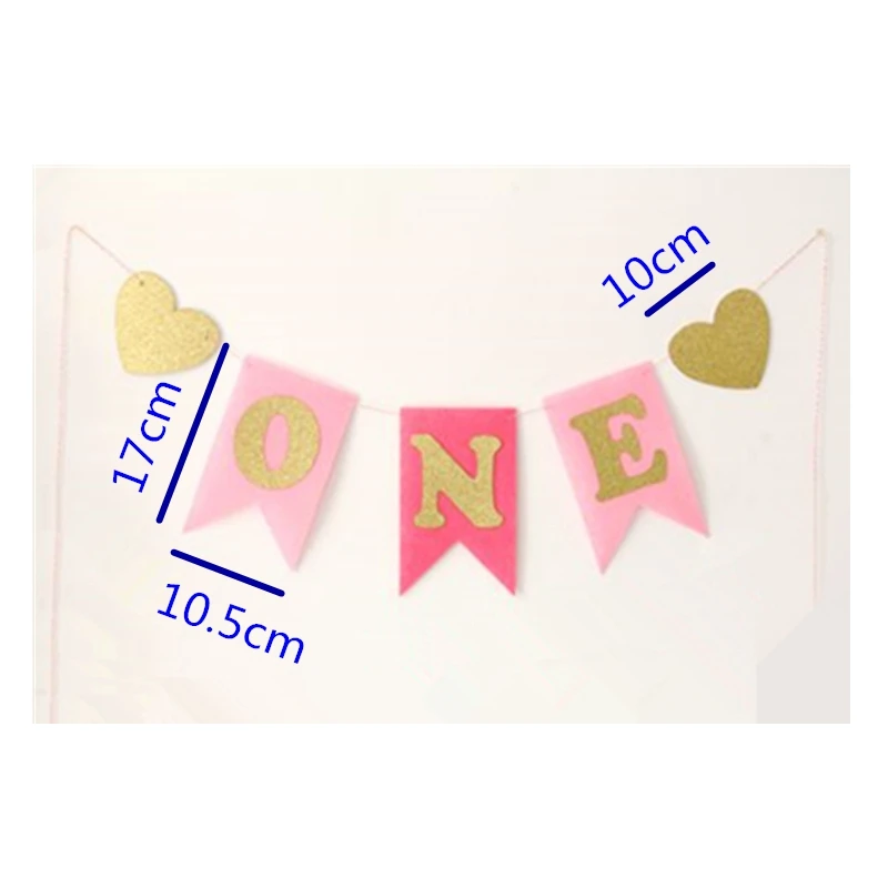 1 шт. баннеры с флагом для девочек на первый день рождения розовый бандаж