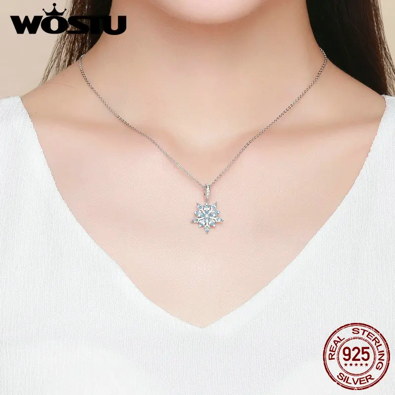 Бусы-подвески WOSTU из серебра 925 пробы для браслета рождественского подарка |