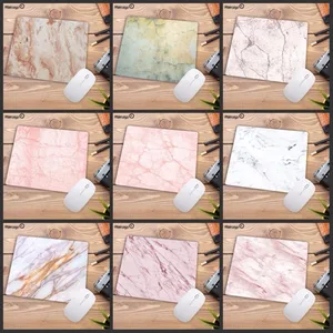 Игровой коврик для мыши Mairuige, водостойкий, с изображением Северного розового и белого мрамора, маленький коврик для мыши, коврик для офиса, ноутбука, большая акция для России