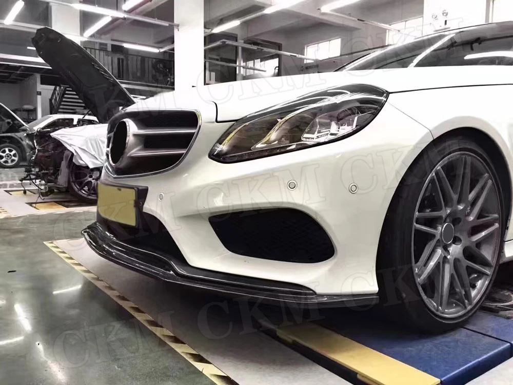Карбоновое волокно передний бампер спойлер для Mercedes Benz E Class W212 E260 E300 E400 Sport Sedan 4 двери стайлинга автомобилей