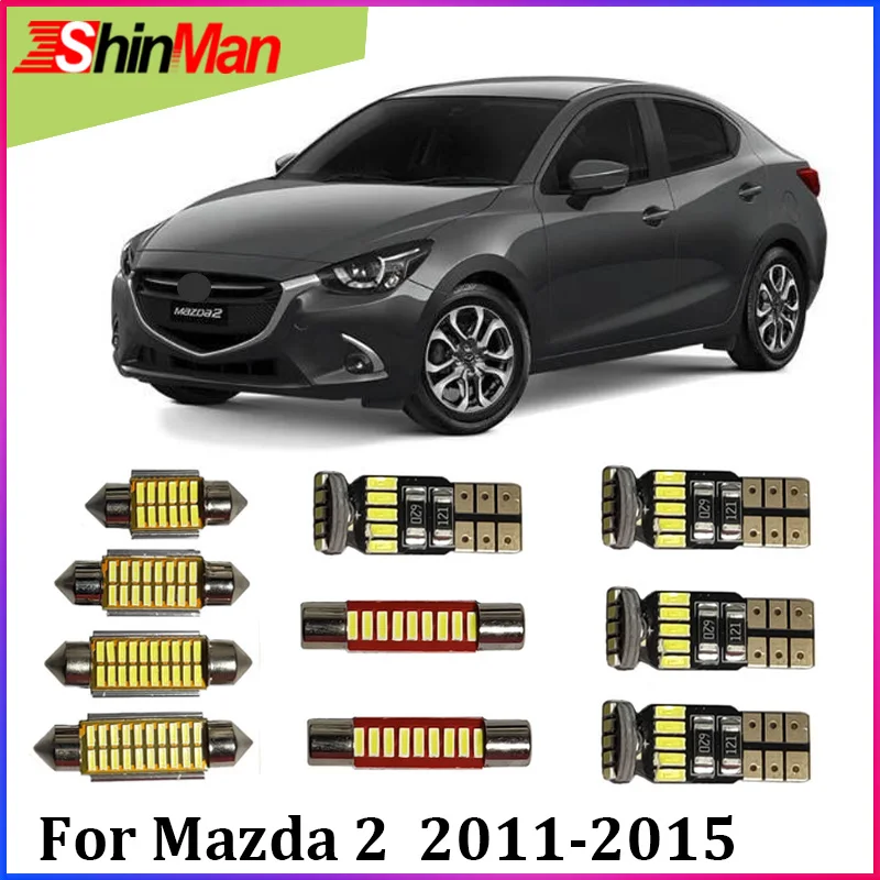 ShinMan 9X Error Free LED CAR Light Car Interior lighting For Mazda 2 kit 2011-2015 Accessories | Автомобили и мотоциклы