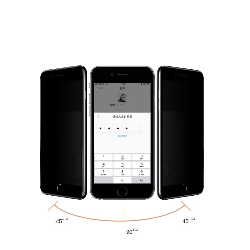 EXUNTON для Apple iphone 6 6plus 7 7plus 8 8plus Гидрогелевая пленка Мягкая анти-шпионская 3D полное покрытие анти шпионская Защитная пленка для экрана