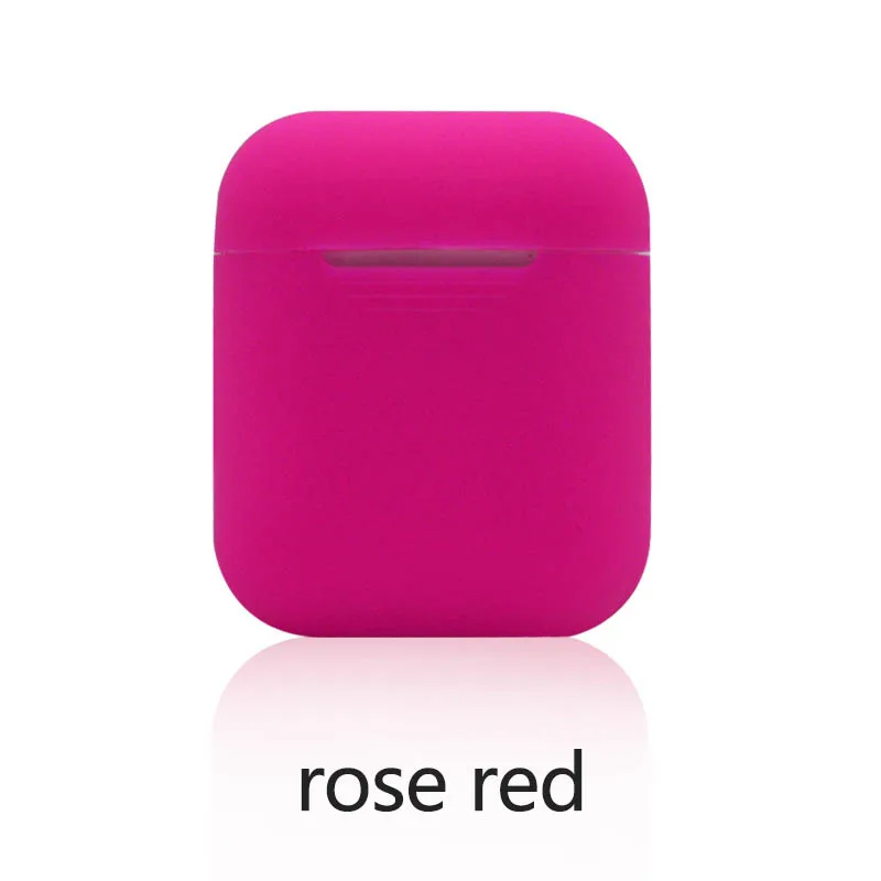 rose red Силиконовая Bluetooth коробка для наушников мини беспроводные наушники защитная коробка спортивные наушники беспроводные наушники - Цвет: rose red