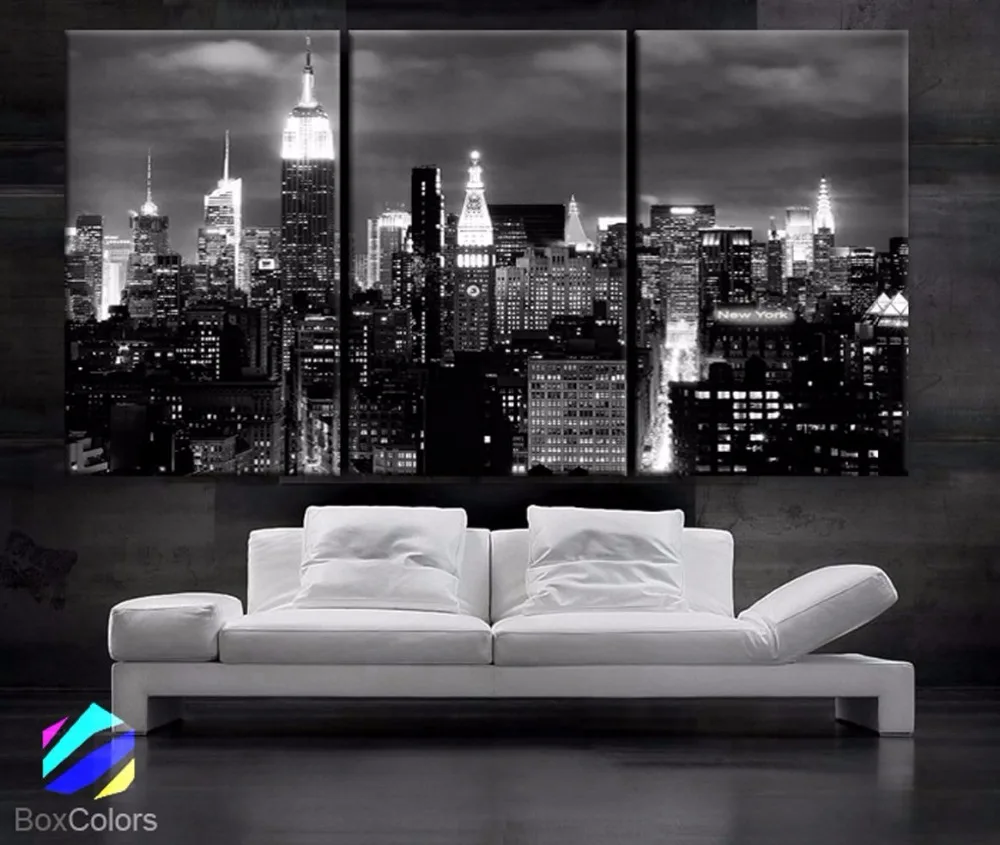 3 шт. большой холст картины Нью Йорк мост настенные для гостиной печать Домашний