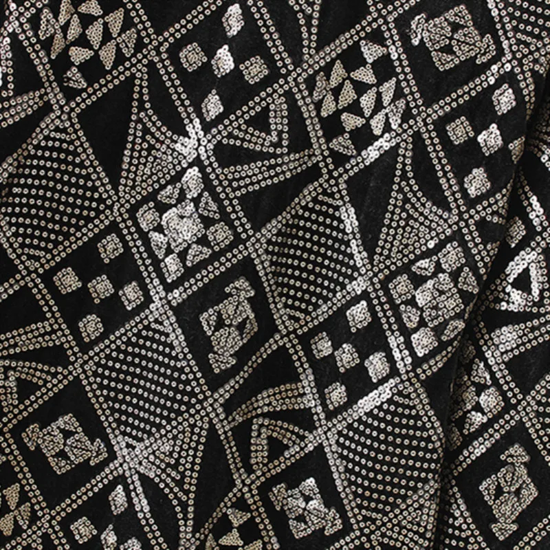 Женское черное платье с блестками в национальном стиле сексуальное облегающее