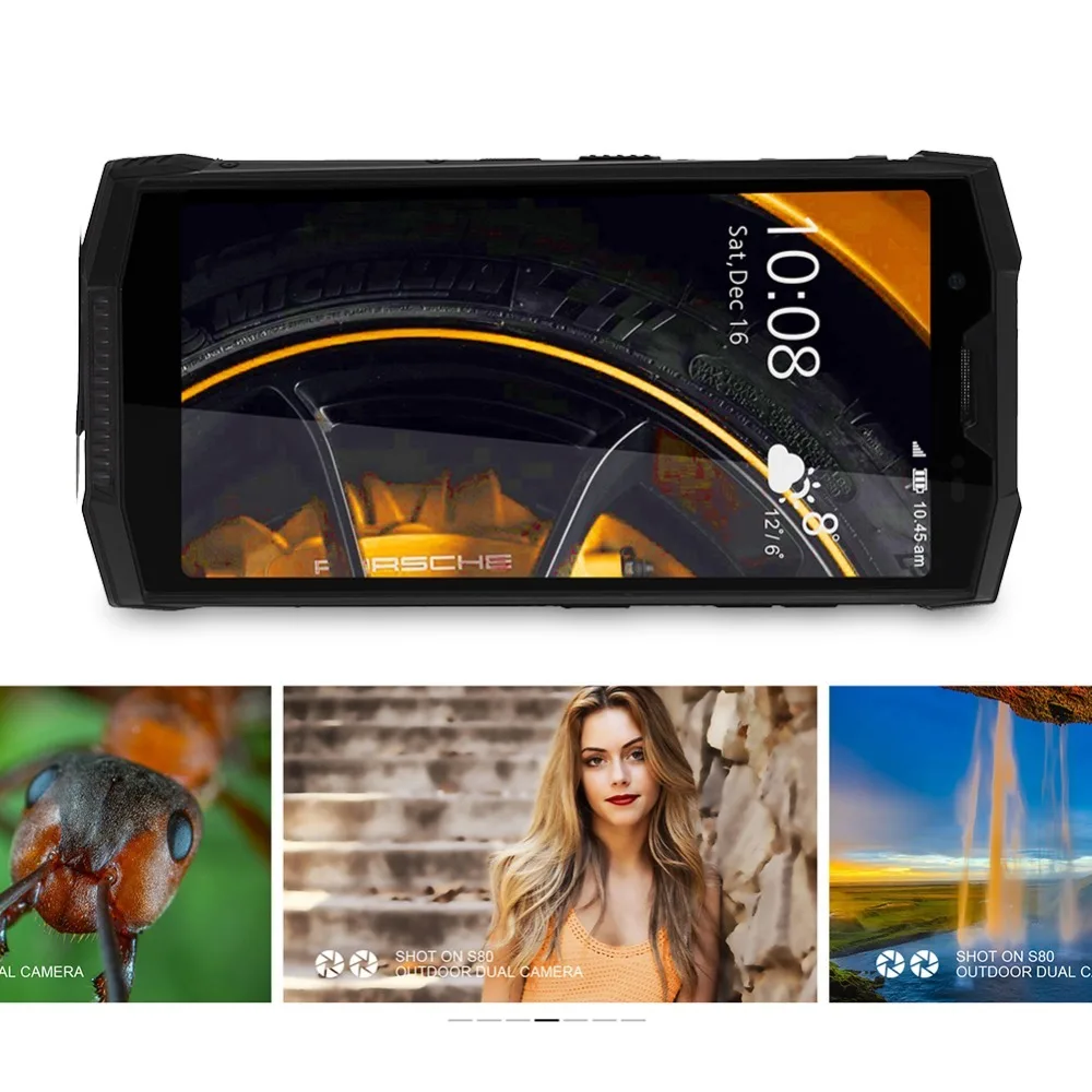 Doogee S80 Ip68 Водонепроницаемый 5,99 ''18:9 Ips мобильный телефон 10080 мАч 12v2a 6 ГБ 64 Гб восьмиядерный смартфон 16,0 Мп фронтальная камера Fhd