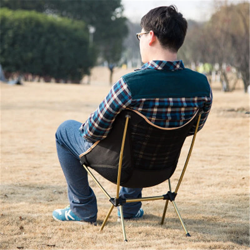 

NatureHike New Upgrade Fishing Chair Portable Folding Moon Chair Camping Hiking Gardening Barbecue Chair Folding Stool