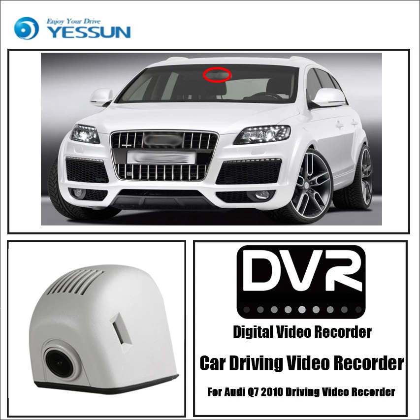 Автомобильный видеорегистратор YESSUN Wi-Fi камера для Audi Q7 4L V12 2007 ~ 2015 управление
