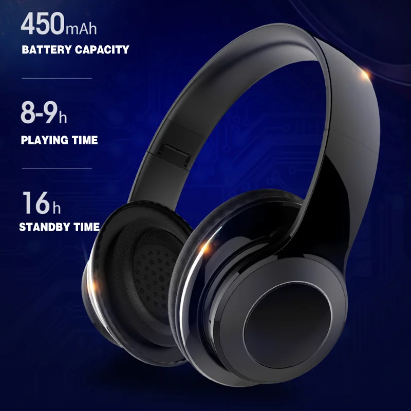 FDBRO Hi-Fi стереонаушники перезаряжаемые беспроводные Bluetooth наушники игровые