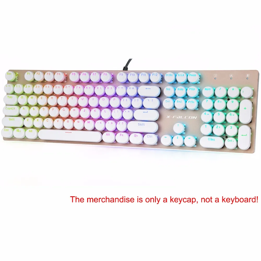 Круглые механические колпачки для клавиатуры Cherry MX Outemu Doubleshot с подсветкой в