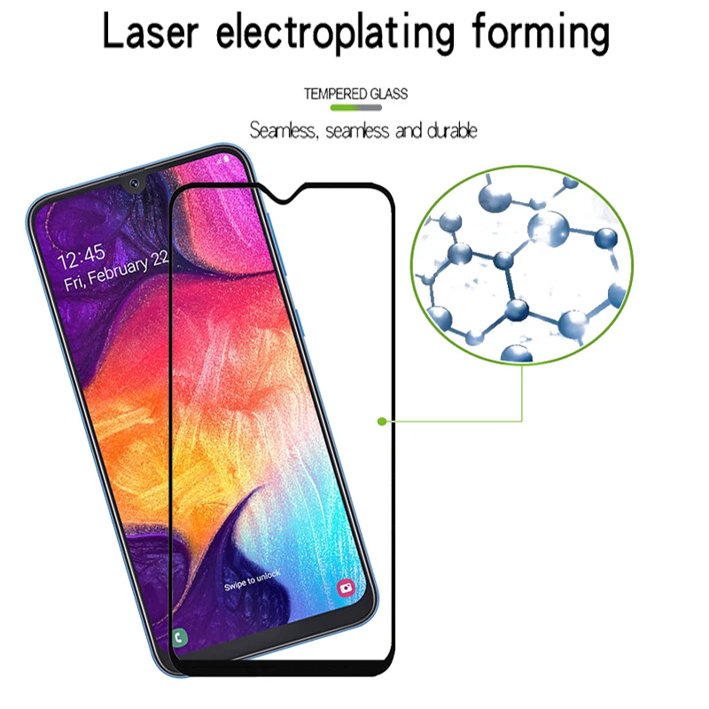 BUYFUN закаленное Стекло для samsung Galaxy A50 чехол с полным покрытием Экран протектор A30