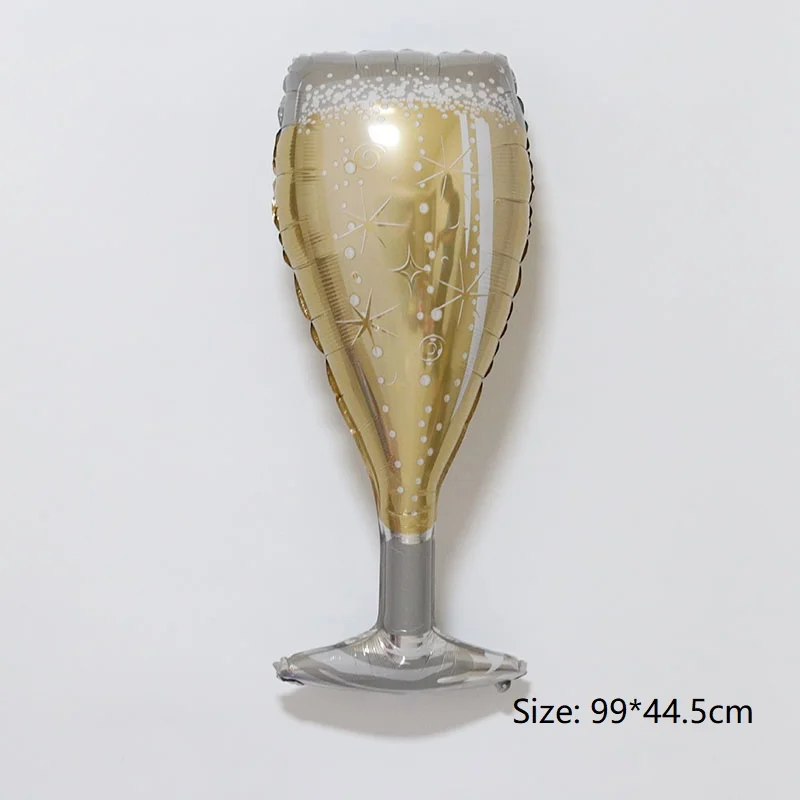 30 years old Happy Birthday Large Gold Crown Champagne Wine Bottle Cup Foil Balloon Birthday Party Wedding Decoration - Цвет: Армейский зеленый