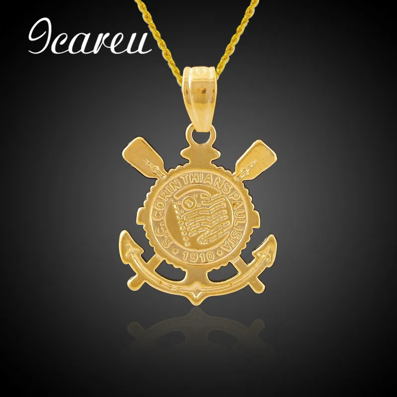 Пираты Карибского моря якорь кулон Цепочки и ожерелья Для мужчин Jewelry Мода золото