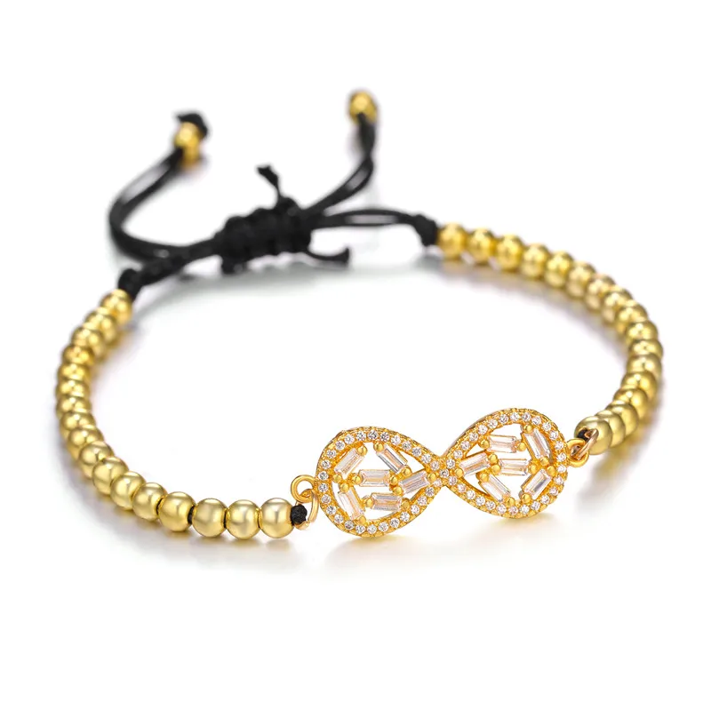 Новинка 8 бесконечный циркон браслет дружбы Бесконечность любовь для пары &