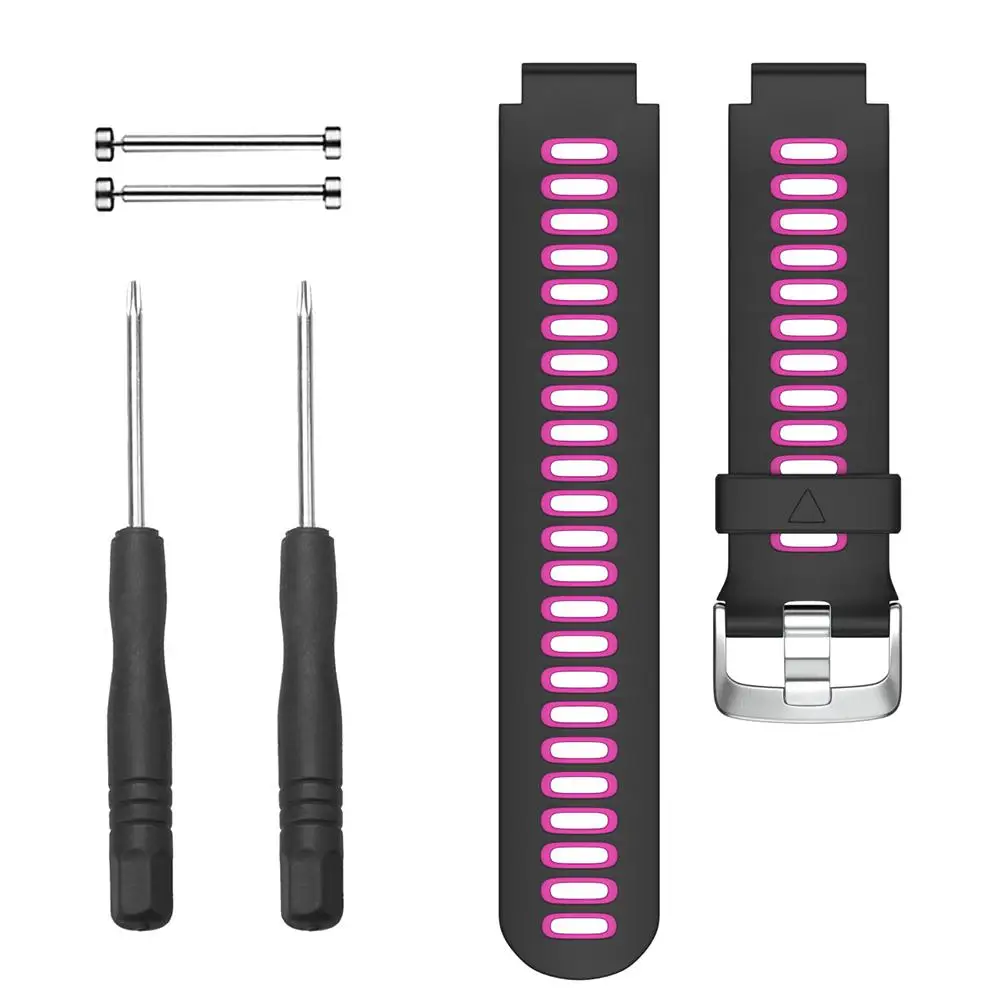 Силиконовый двухцветный удобный сменный ремешок для Garmin Forerunner 735XT 630 620 235 230 220