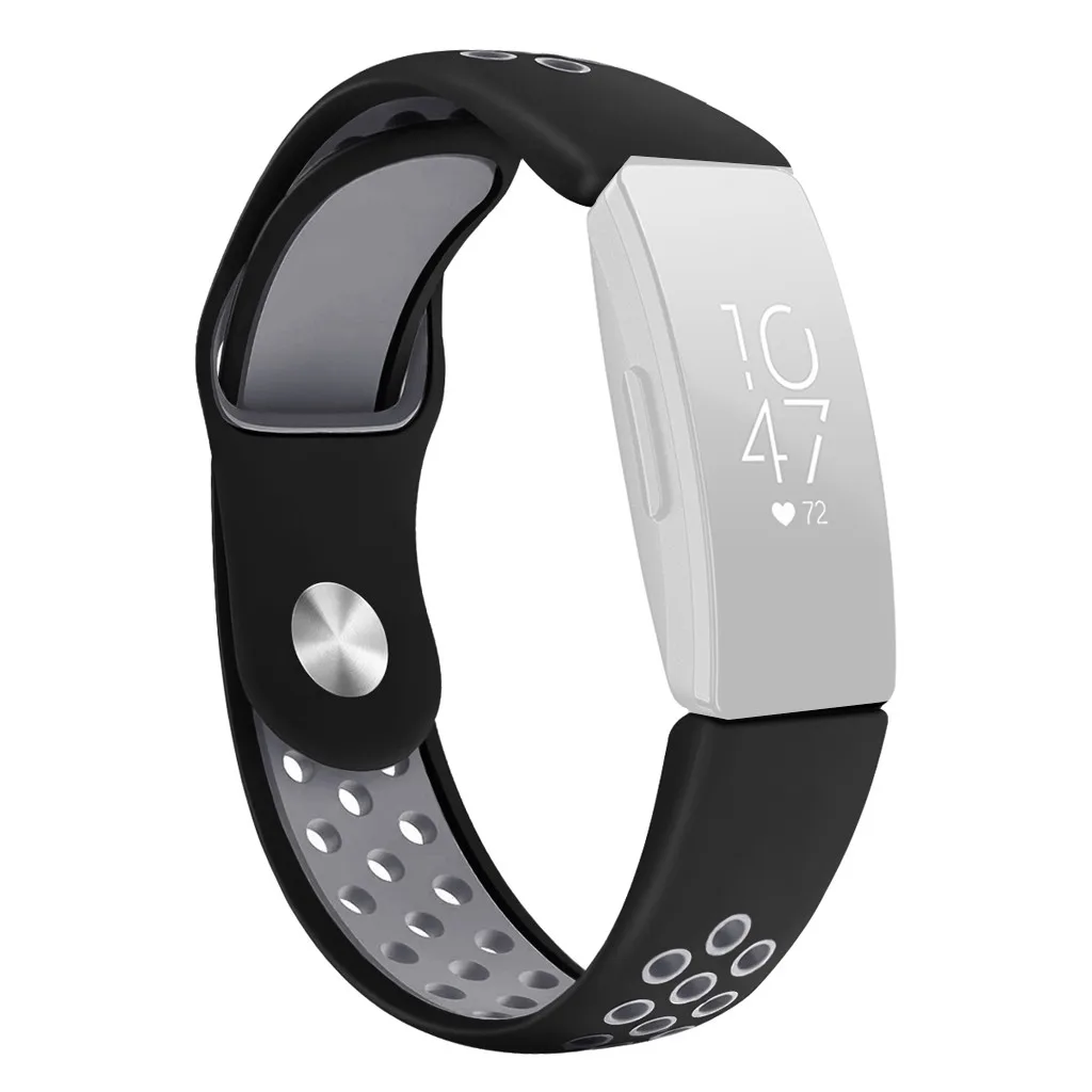Двойной цвет силиконовый ремешок для Fitbit Inspire HR умный Браслет Inspire дышащие силиконовые аксессуары