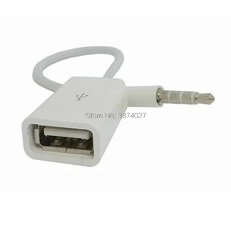 3 5 мм штекер AUX аудио разъем к USB 2 0 гнездо конвертер кабель для автомобиля MP3