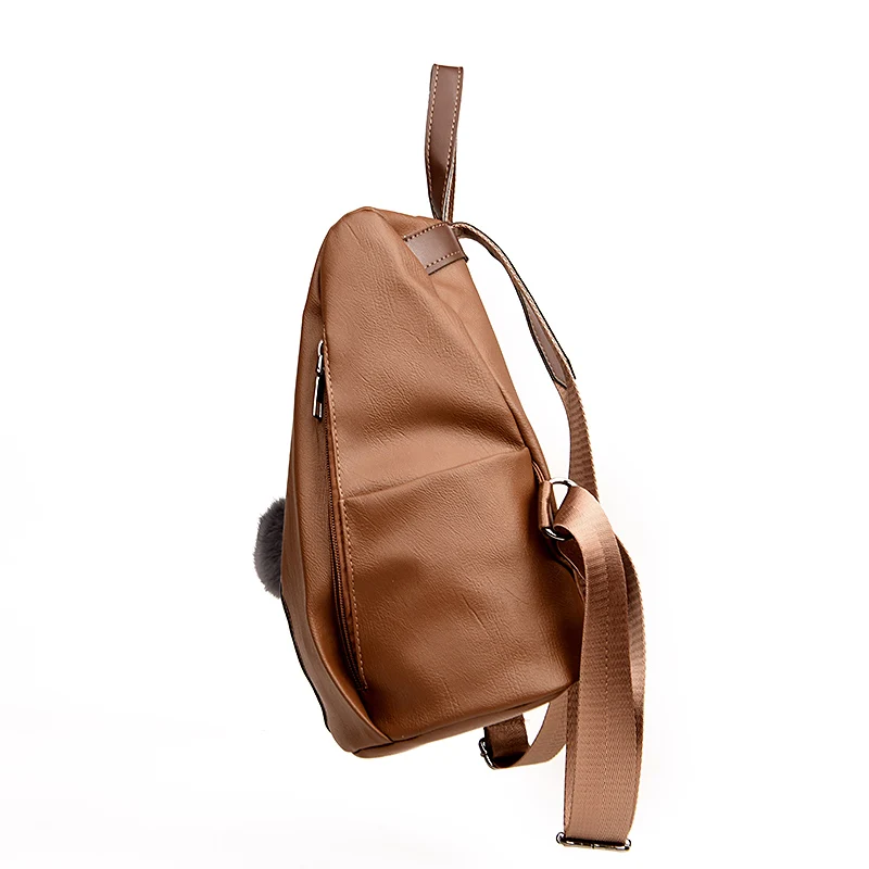 Новая мода Hairball Для женщин рюкзак для Обувь девочек кожа Рюкзаки Bolsas Mochila Feminina
