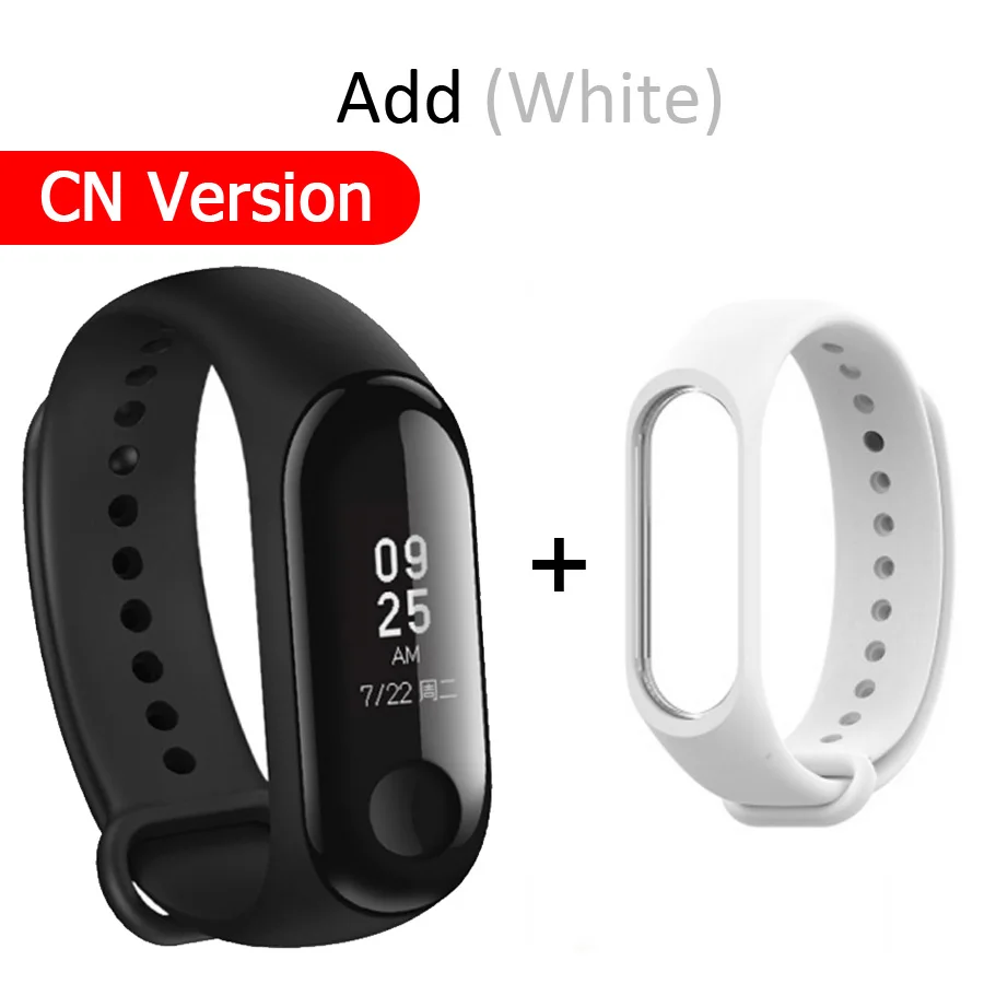 Xiao mi band 3 mi Band 3 фитнес-трекер пульсометр умный Браслет 0,78 ''OLED дисплей тачпад Bluetooth 4,2 Android - Цвет: N white-