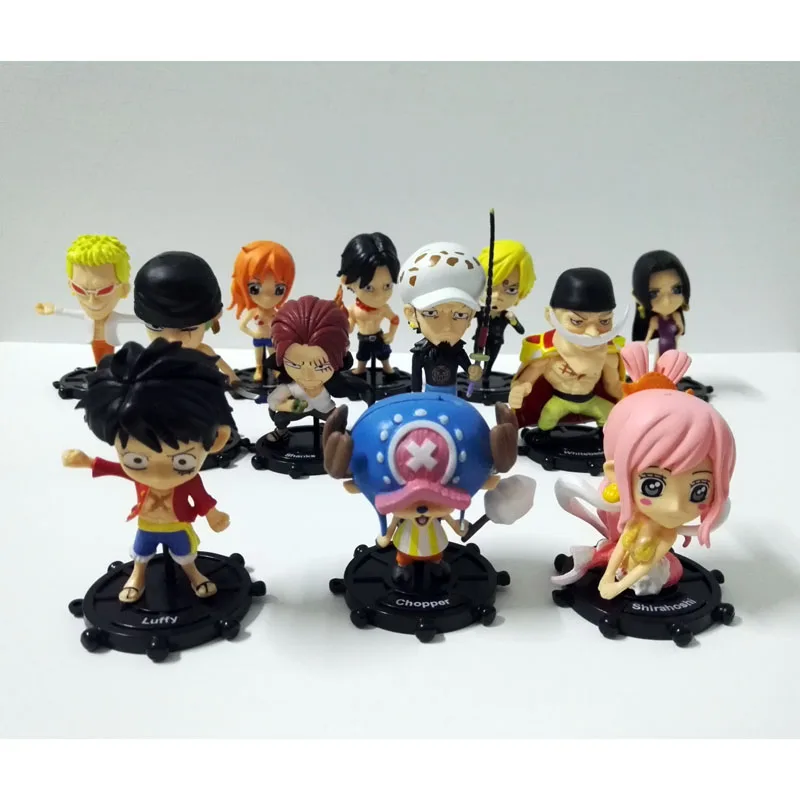 One piece 6pcs/set anime figures Sanji Joe Law Nami Luffy Zoro bonecos Collectibles Model Toys PVC Japanese Q Version 75S' Dolls | Игрушки