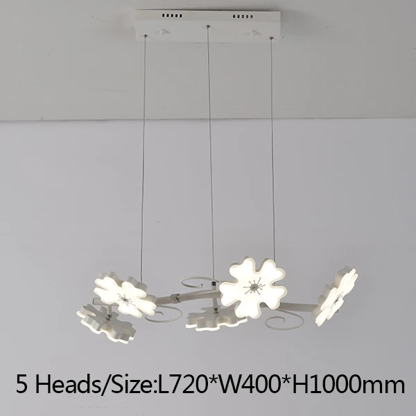 5 Heads Chandeliers Современный светодиодный потолочный светильник в виде цветка сливы для гостиной, спальни, комнатных акриловых потолочных люстр - Цвет абажура: 5 Heads Chandeliers