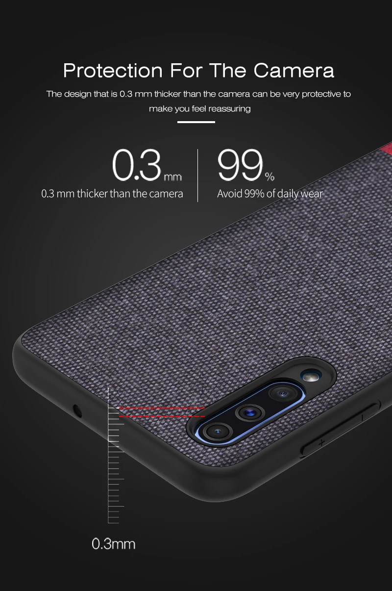 For Samsung Galaxy A50 A30 A10 Case Luxury Soft Silicone edge+Hard Cloth texture protective Back Cover for samsung a40 a70 |