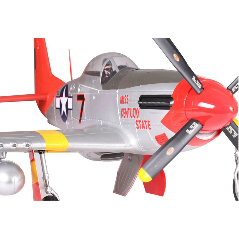 FMS 1700 мм 1 7 м P51 P 51D Mustang красный хвост 6CH 6S с закрылками втягивается PNP RC самолет Warbird