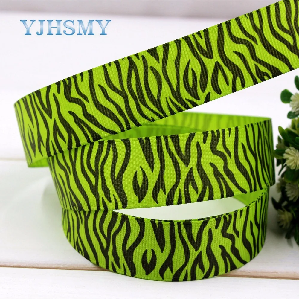 YJHSMY H-17408-1183 10 ярдов 25 мм волнистая лента термопечать grosgrain Свадебные аксессуары DIY