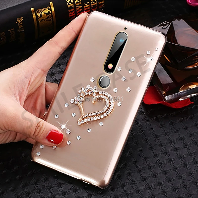 Чехол Smile для Nokia 6 2018 Funda 5 дюймов прозрачный пластиковый чехол со стразами 1 Чехлы