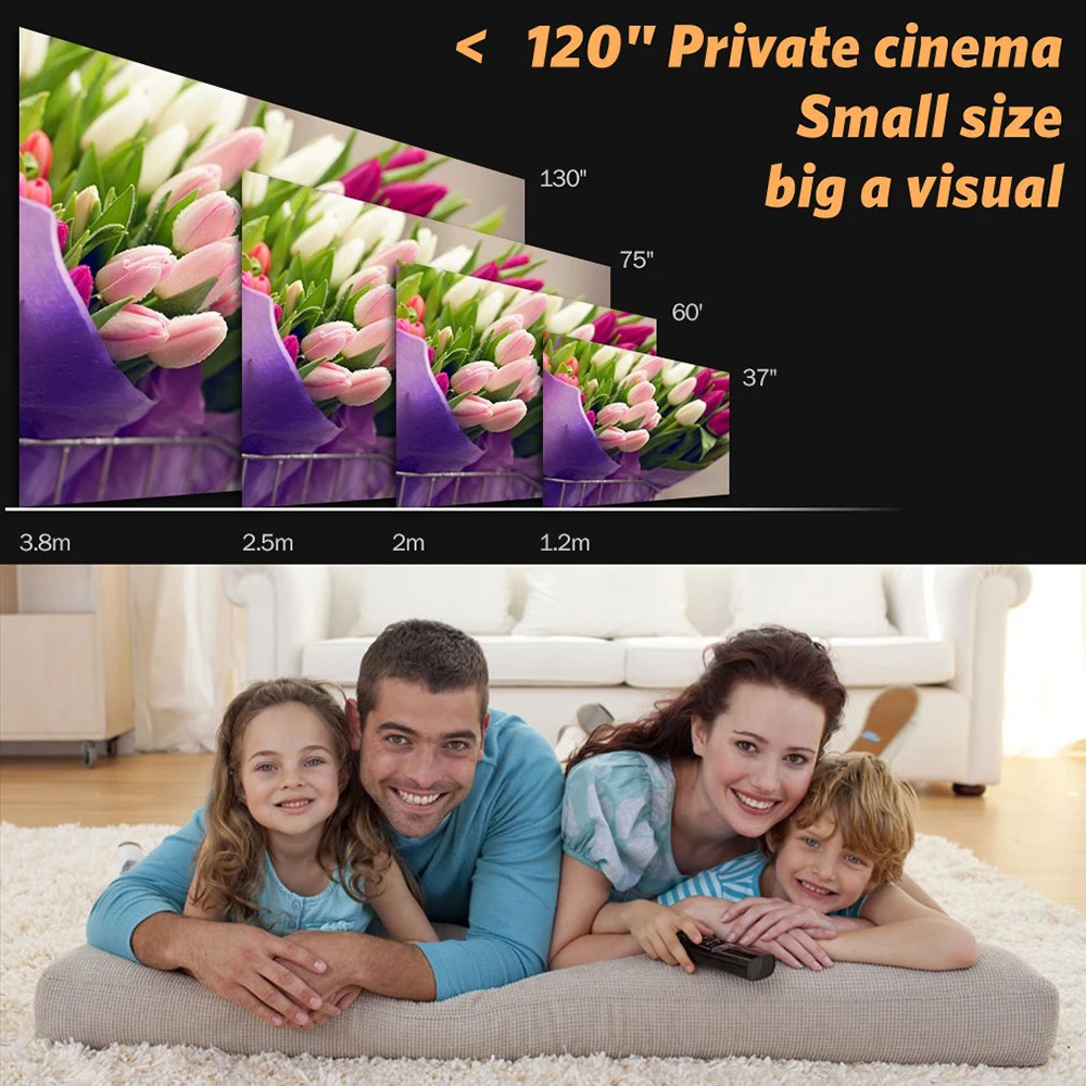 ViviBright мини светодиодный проектор Full HD 1080P видео проектор портативный 480*320 домашний кинотеатр ЖК-телевизор умный 3D кинопроектор