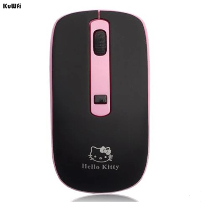 KuWFi компьютерная мышь Милая hello kitty беспроводная 2 4 ГГц 1200 dpi профессиональная