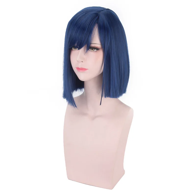 Парики для косплея Ichigo из коротких голубых синтетических волос 24 см с шапочкой |