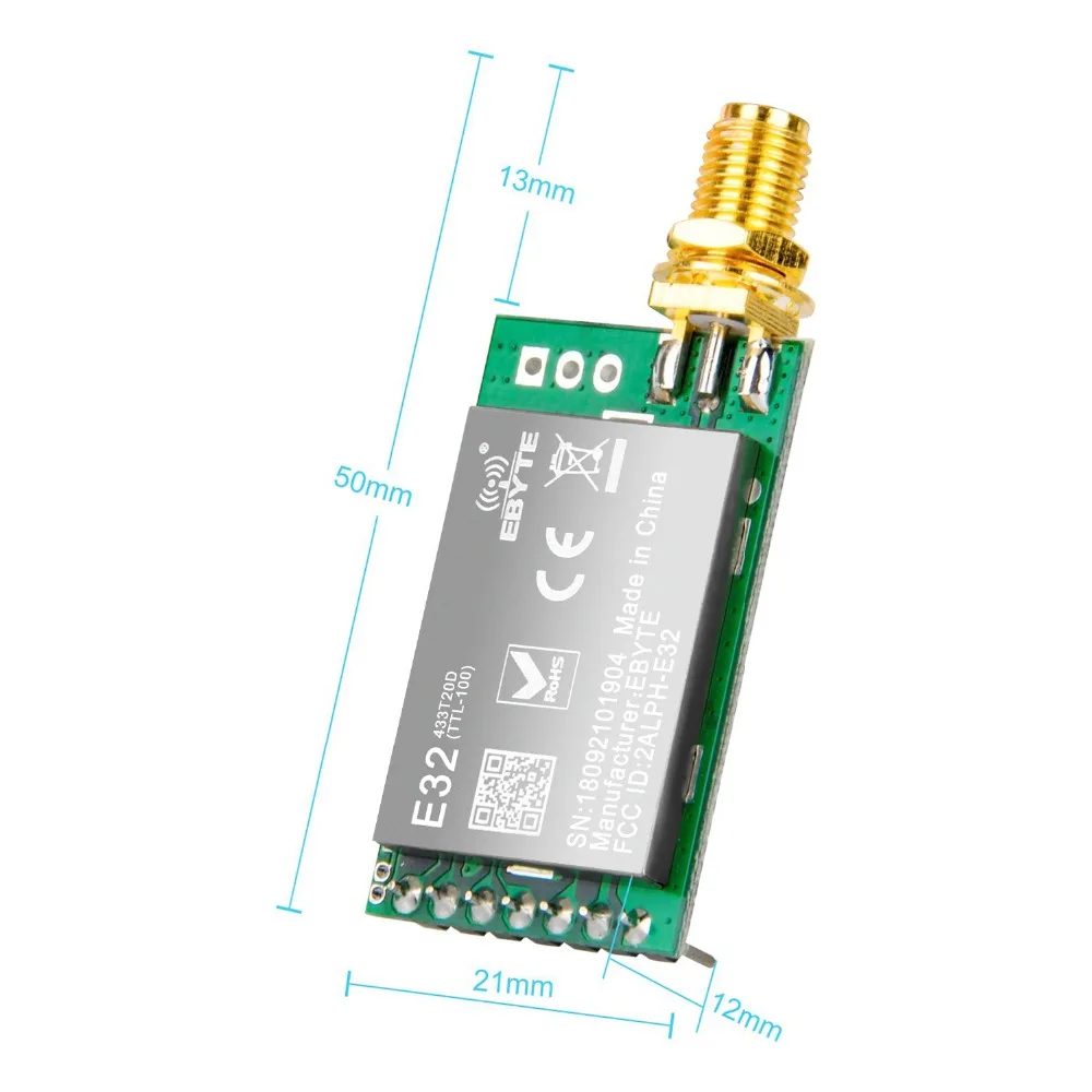 SX1278/SX1276 LoRa Радио беспроводной 433/868/915 МГц UART серийный модуль LoRaWAN передатчик приемник+ 3dBi SMA Антенна для Arduino