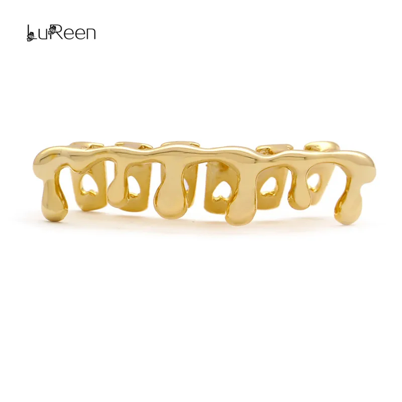LuReen новые золотые зубные грили 8 зубных капельных грилей для зубов, нижние зубные колпачки для Хэллоуина, ювелирные изделия для тела, вечерние XHYT1103